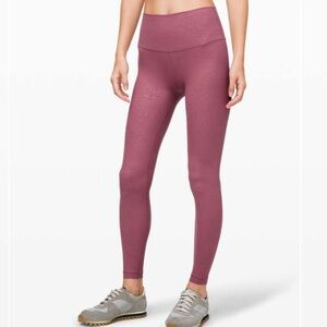 Lululemon Align High Rise Pant Leggings Plumful Embossed Purple 10